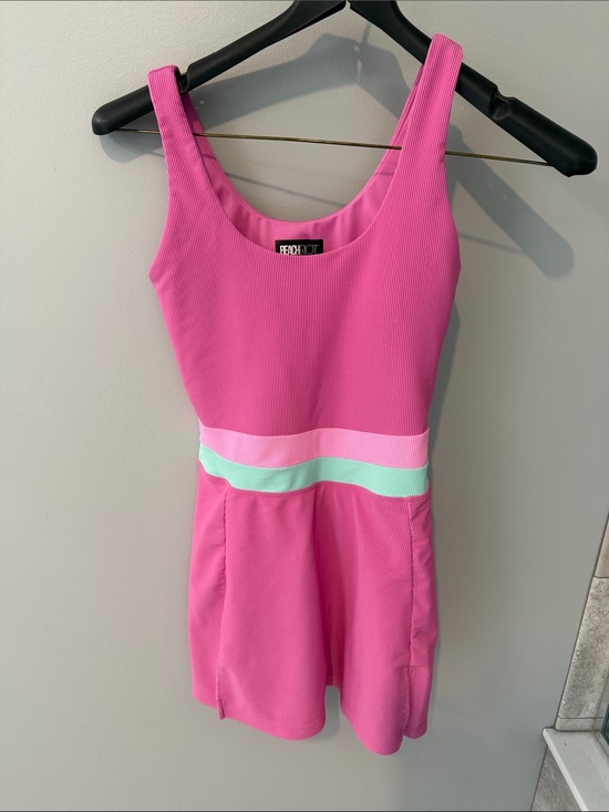 Beach riot Dresses & Skirts - Beach Riot Pink Mini Dress with Mint & Light Pink Waistband